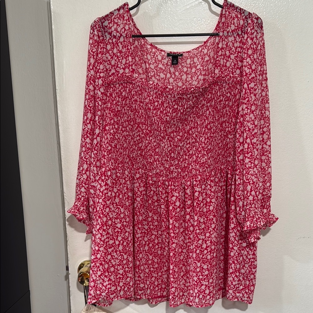 Women's Pink Floral Top